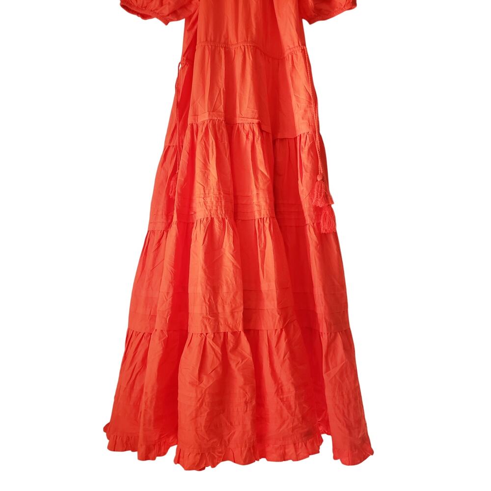 Ulla Johnson Claribel Midi Dress Poppy Orange Cot… - image 6